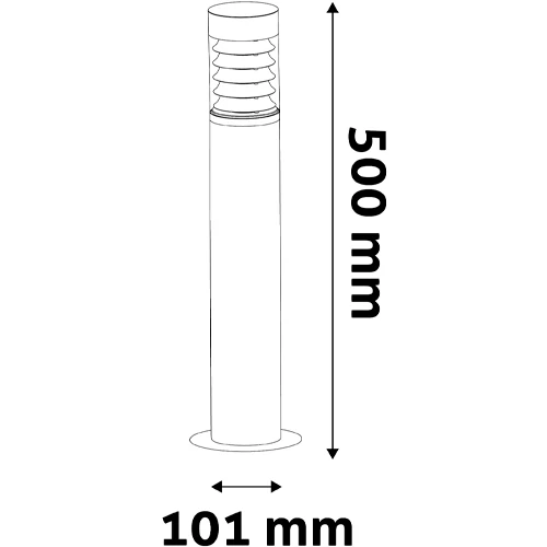 Āra dekoratīvs stabiņš DELMAR 50cm, excl. 1xE27