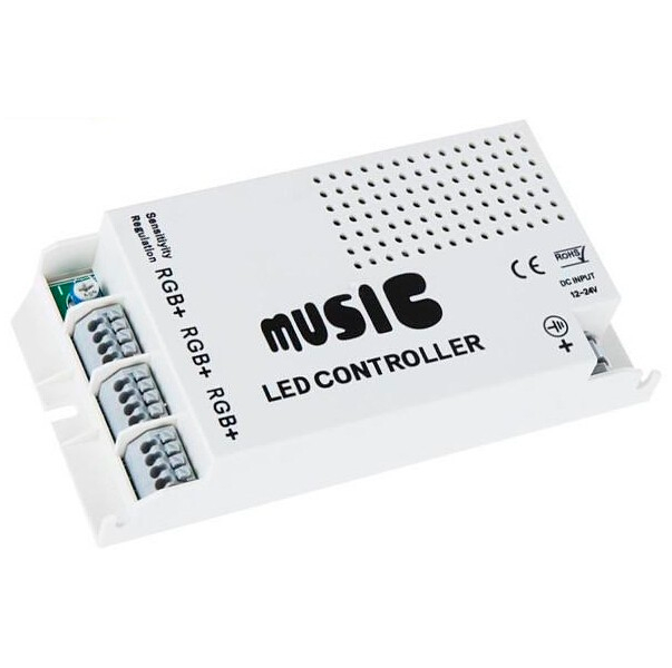 RGB LED lentes kontrolieris ar mūzikas uztvērēju