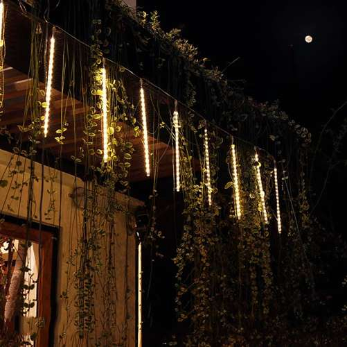 Christmas garland - starry rain for indoors and outdoors under a canopy