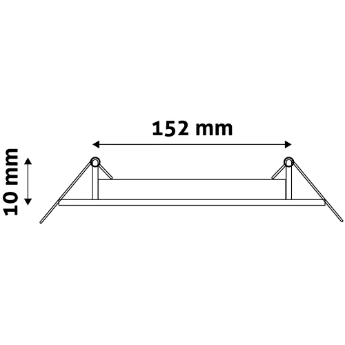 LED recessed panel 12W, 950lm, 3000K, IP20, 120°