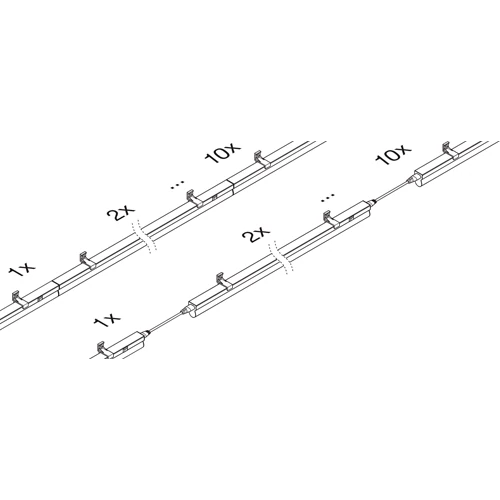 LED lineārais gaismeklis 90cm, 12W, 4000K, IP20 LINEAR COMPACT SWITCH