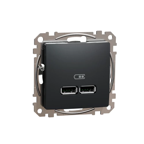 Built-in 2-gang USB charger A+A, mechanical SEDNA Design