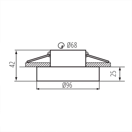 Built-in light ELICEO DSO B/B, excl. MR16 or GU10, max 10W, IP20