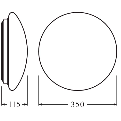 Ceiling lamp SURFACE CIRCULAR 350 18W, 4000K, IP44