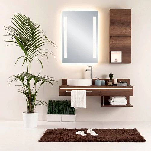 Mirror SENNA with LED lighting, 50 x 70 cm, 18W, 3000K