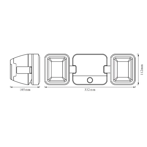 Fasādes gaismeklis 10W, 4000K, IP54 BATTERY LED SPOTLIGHT DOUBLE