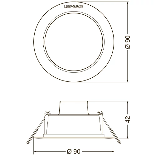 Iebūvējams gaismeklis 4W 4000K DOWNLIGHT IP44