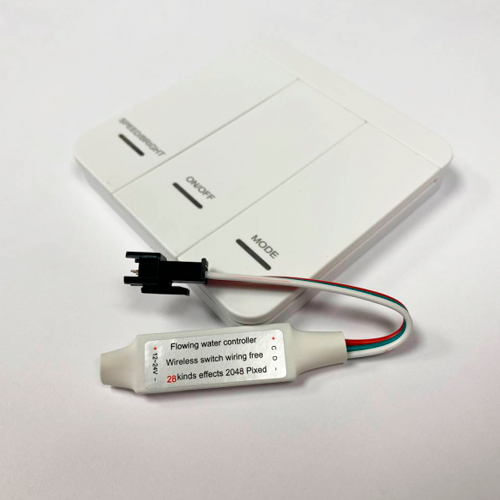Bezvadu sienas kontrolieris 24V skrienošai LED lentei