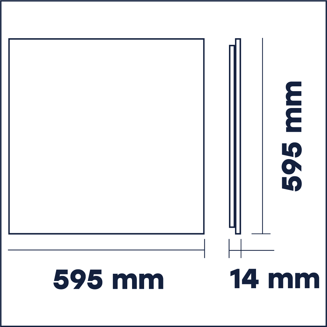 Gaismas rāmis - panelis ar PHILIPS diodēm 60x60 cm, 40W, 4000K, Premium+