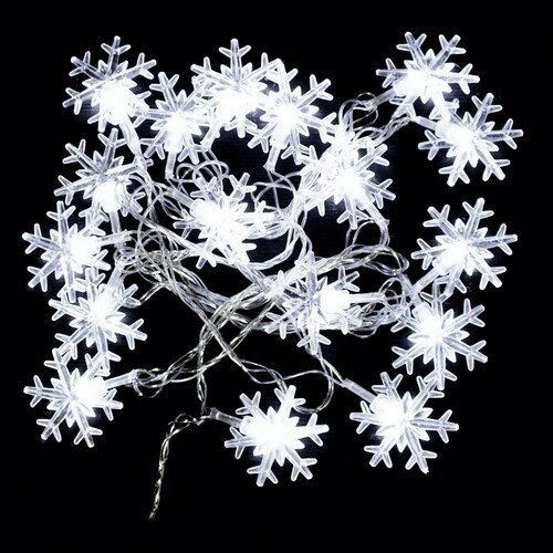 Christmas garland with snowflakes for indoors and outdoors