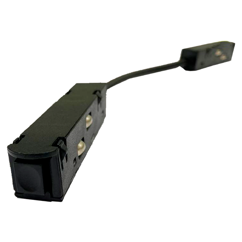 Corner flexible I-connector for magnetic rail
