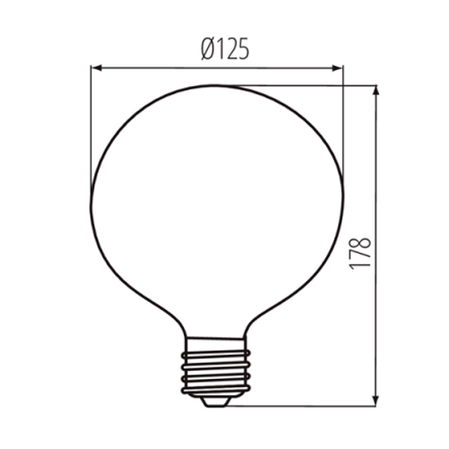 LED bulb E27, G125, 11W, 2700K, 1520Lm