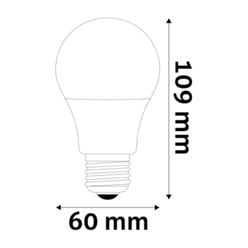LED spuldze E27, A60, 11W, 1250lm, 3000K