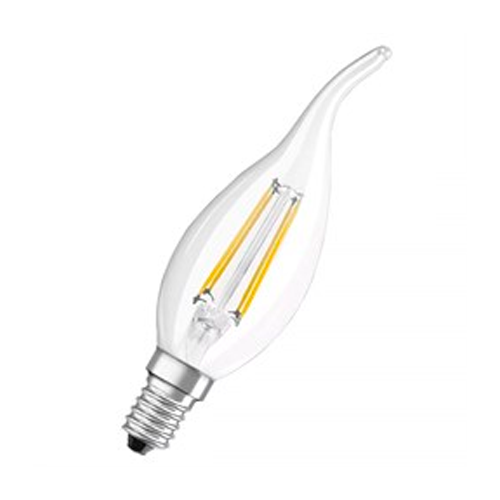 LED bulb E14, C35, 4W, 470lm, 2700K, filament