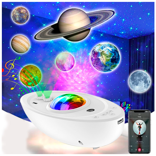 Умный проектор с колонкой для дома - проекция звёздного неба, галактики, космоса
