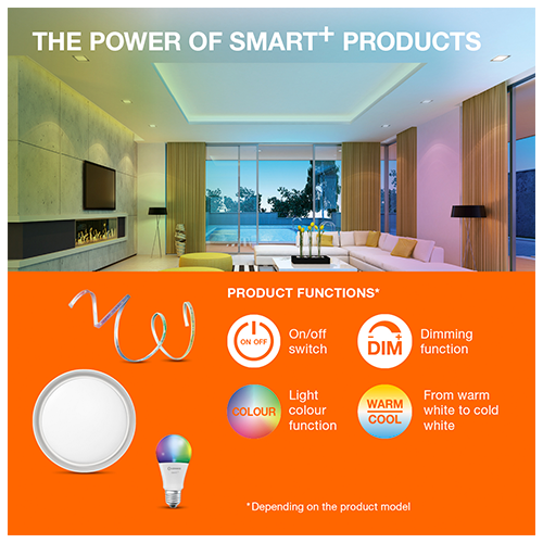 LED Smart bulb E14, C37, 4.9W, 470Lm, RGBW