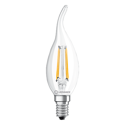 LED bulb E14, C35, 4W, 470lm, 2700K