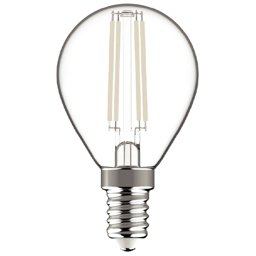LED bulb E14, P45, 6.5W, 806lm, 2700K, white filament