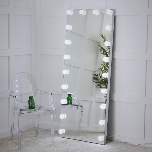 Mirror with LED bulbs 180 x 80 cm, 4000K, 18xE14