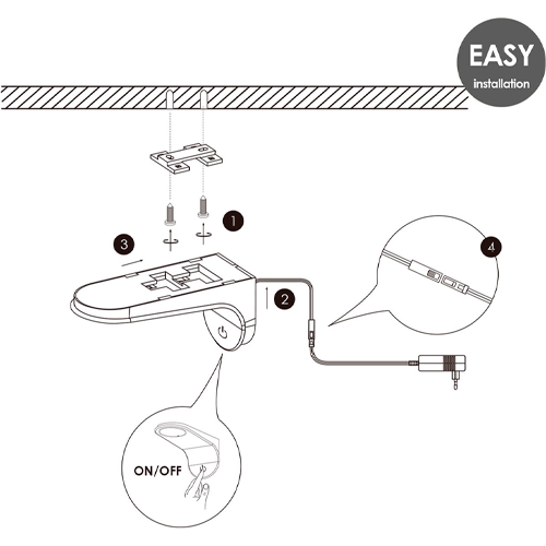 Universal light for under cabinet lighting, in the kitchen and in hard to reach places TOUCH