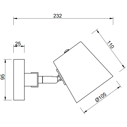 Griestu lampa BELL, excl. 2 x E14, max. 25W