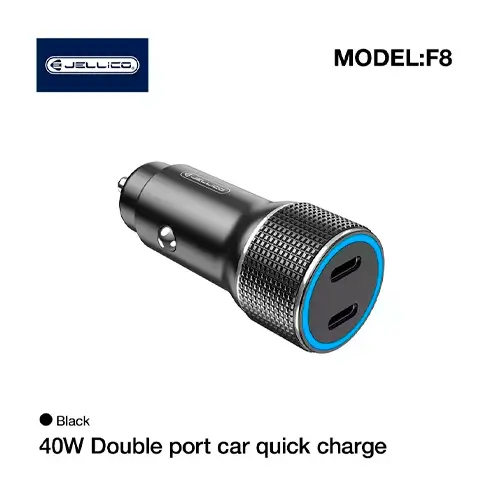 Car charger 2 x USB Type-C, 12-24V, 3A