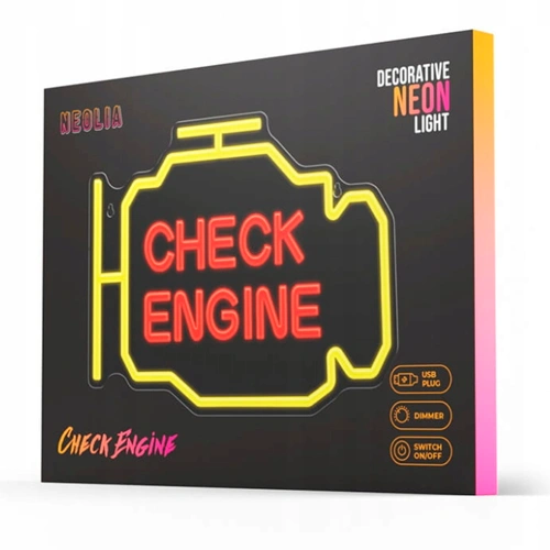 LED Neona gaismas izkārtne - CHECK ENGINE