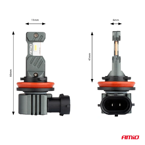 LED spuldzes H8/H9/H11/H16, 60W, 5600Lm, 6000K, Hybrid sērija