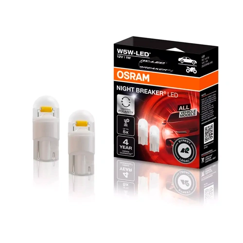 LED лампы W5W, 1W, 12V, 5700K, NIGHT BREAKER LED серия