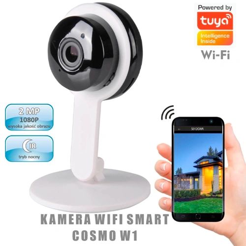 Iekštelpu kustības viedā videonoverošanas kamera Wi-Fi SMART CAMERA COSMO W1 MINI TUYAsmart