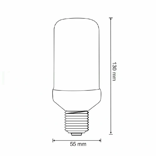 LED light bulb with flame imitation E27, 3W, T60, 1400K, FLAME