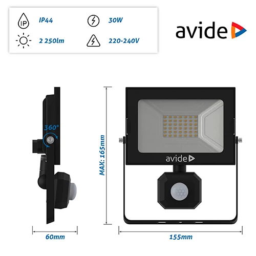 Outdoor LED floodlight with sensor Slim SMD