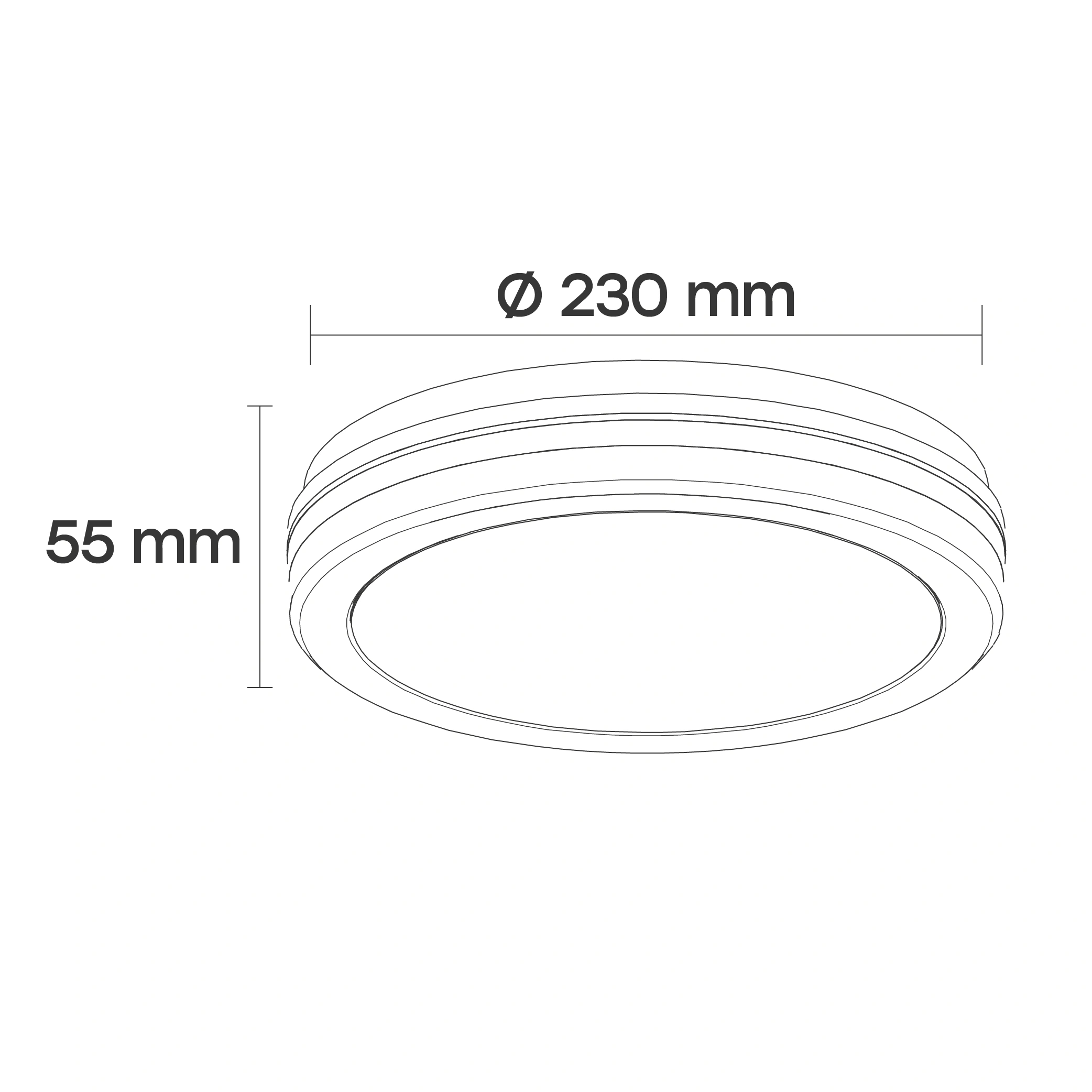 LED Ūdensizturīgs gaismeklis 20W, 3CCT, 2400Lm, IP65, Ø 230 x 55 mm