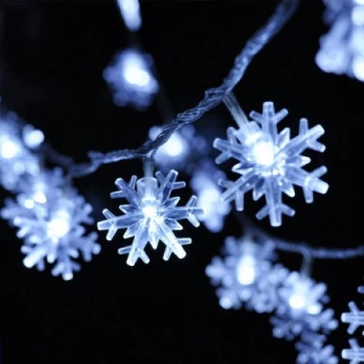 Christmas garland with snowflakes for indoors and outdoors