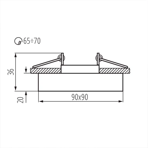 Built-in light MORTA B CT-DSL50-SR, excl. MR16, max 10W, IP20