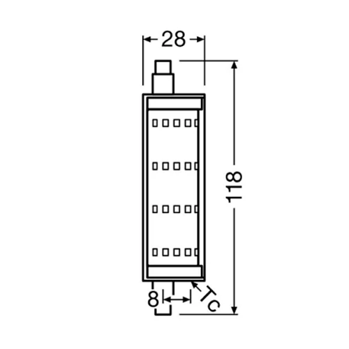 LED лампа R7s 118мм, 13Вт, 1521лм, 2700К