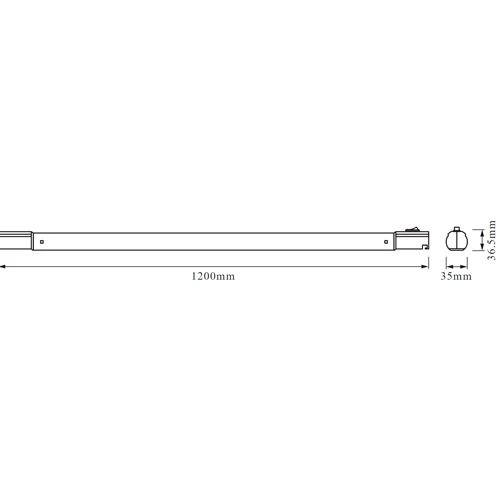 LED lineārais gaismeklis 120cm, 19W, 3000K, IP20 TUBEKIT