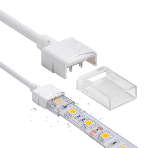 COB waterproof IP66 strip connector with cord 15 cm, 10mm, 2pin