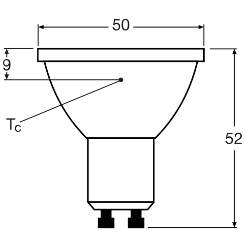 LED Dimmable bulb GU10, 36°, 8.3W, 575lm, 4000K