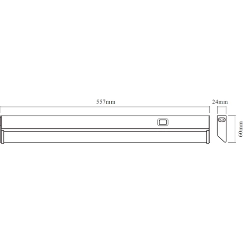 LED линейный светильник 55cm, 10W, 3000K, IP20 LINEAR LED TURN