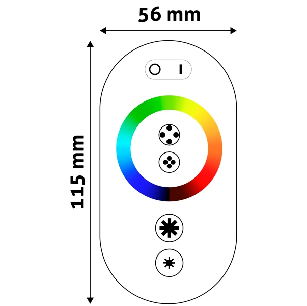 RGB Controller for LED strip with remote control 12V 216W