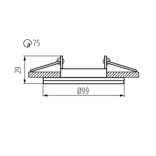 Iebūvējams gaismeklis COLIE DTO-GR, excl. MR16 or GU10, max 10W, IP20