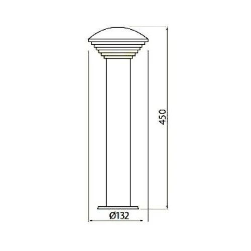 Street light bollard post 45cm, 7W, 4000K, IP54 ORBIT-P