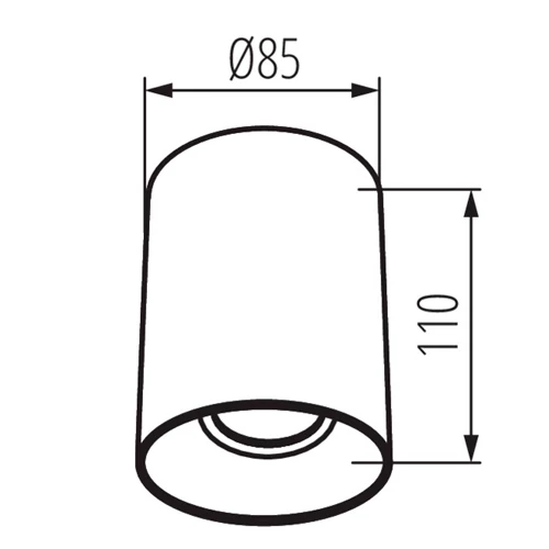 Surface-mounted luminaire - fitting RITI W/W