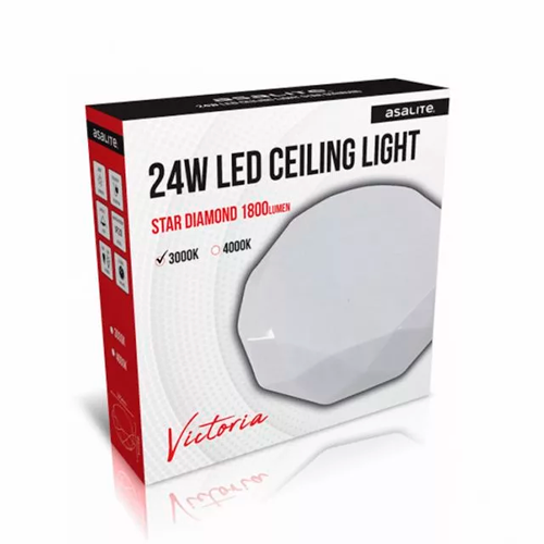 Ceiling lamp STAR DIAMOND Victoria 24W, 3000K, IP20