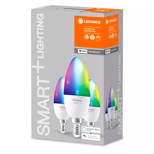 LED Smart bulb E14, C37, 4.9W, 470Lm, RGBW