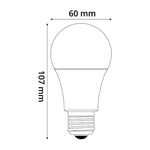 LED лампа E27, A60, 8W, 806lm, 4000K