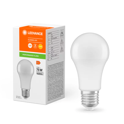 LED bulb E27, A60, 10W, 1055lm, 2700K