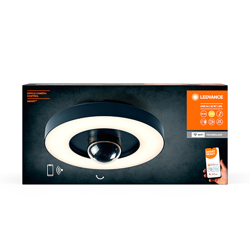 Smart CCTV camera with lamp SMART+ CAMERA CIRCLE CAM CONTROL
