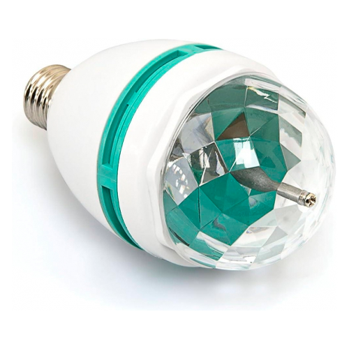 Rotējoša E27 disko lampa ar kontaktligzdas adapteri